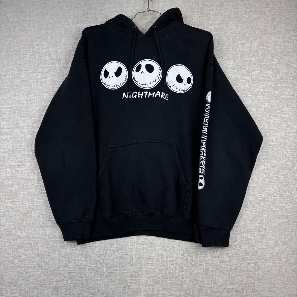 UTOP Nightmare Before Christmas Jack Skellington Hoodie Mens 2XL Black Pullover